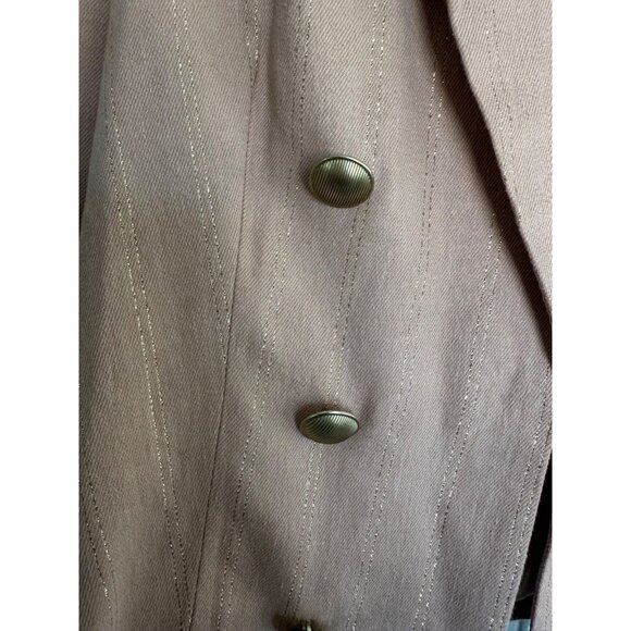 L'AGENCE Inez Cropped Blazer In Biscuit Size 10 Linen Blend Career Designer - Picture 10 of 11